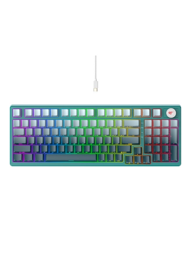 Havit KB899L 97-Key Mechanical Keyboard – RGB Backlit, Jixian Red Switches, USB-C, Compact Design & Professional Gaming Performance - Image 1